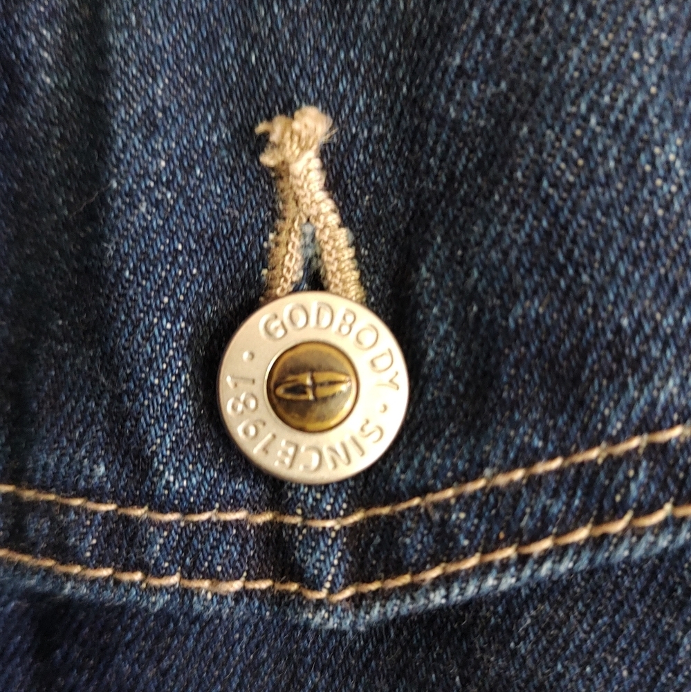 Godbody Men's Blue Denim Jacket - Picture 3 of 8